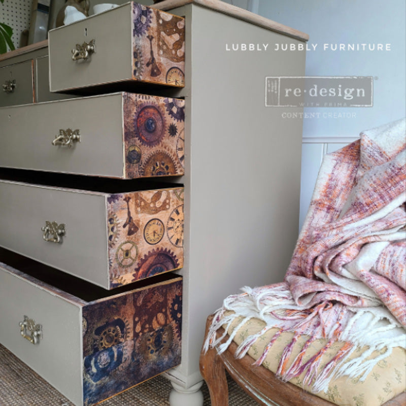 Carta da Découpage "TIMEWORKS" in Tessuto 48x76cm