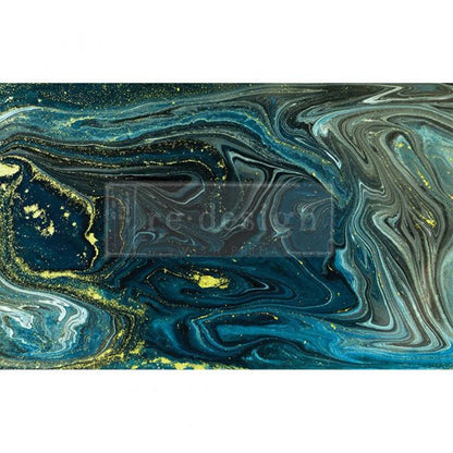 Carta da Découpage "NOCTURNAL MARBLE" in Tessuto 48x76cm