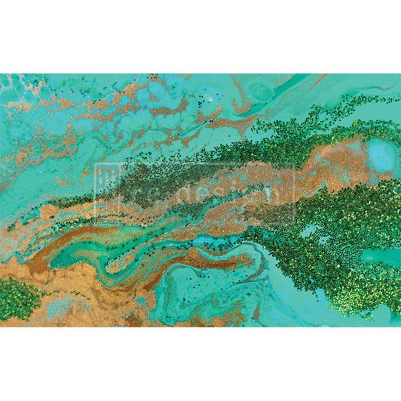 Carta da Découpage "PATINA COPPER" in Tessuto 48x76cm