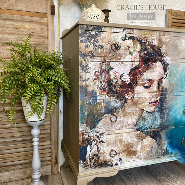 Carta da Découpage "Peaceful Ponder" in Carta di Riso 59x84 cm