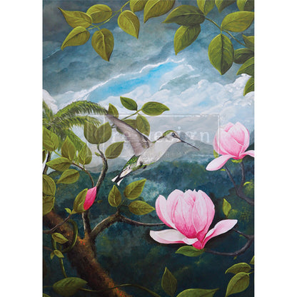 Carta da Découpage "Spring Magnolias" in Carta di Riso 59x84 cm