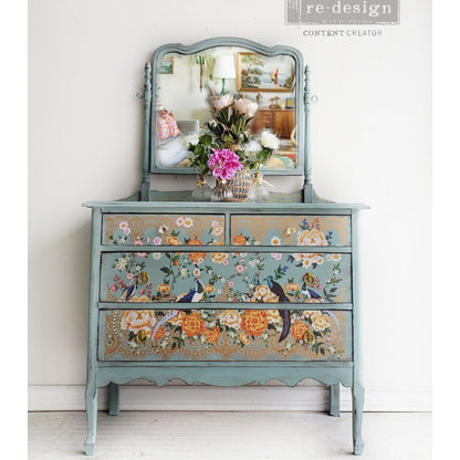 Redesign Decor Transfers " CECE PHEASANTS &amp; PEONIES" 61x89 cm