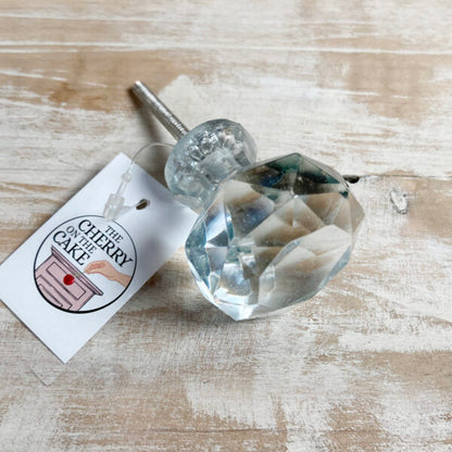 Pomello in vetro "Ice Diamante"