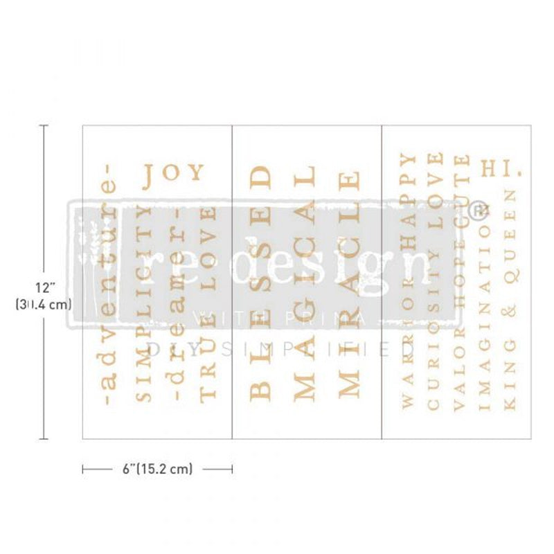 Redesign Decor Transfers “POWERFUL WORDS” 21,5x28 cm