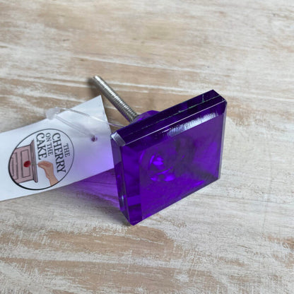 Pomello in vetro "Ametista"