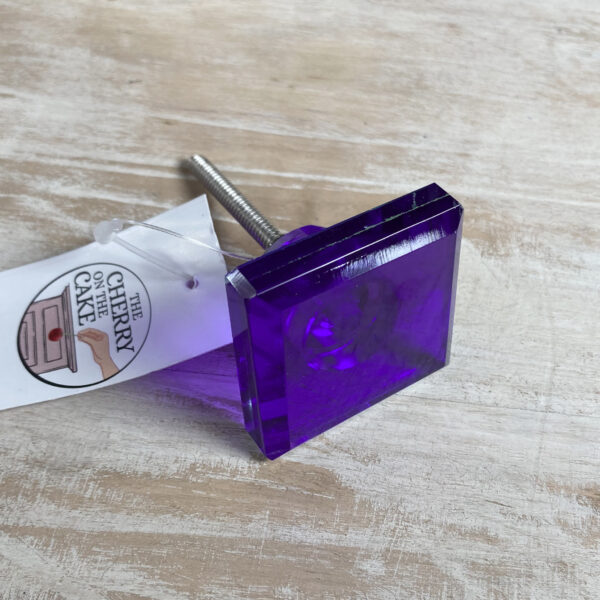 Pomello in vetro "Ametista"