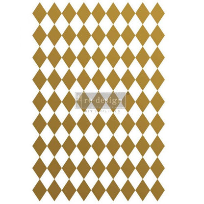 Redesign Decor Transfers "GOLD HARLEQUIN" 61x89 cm