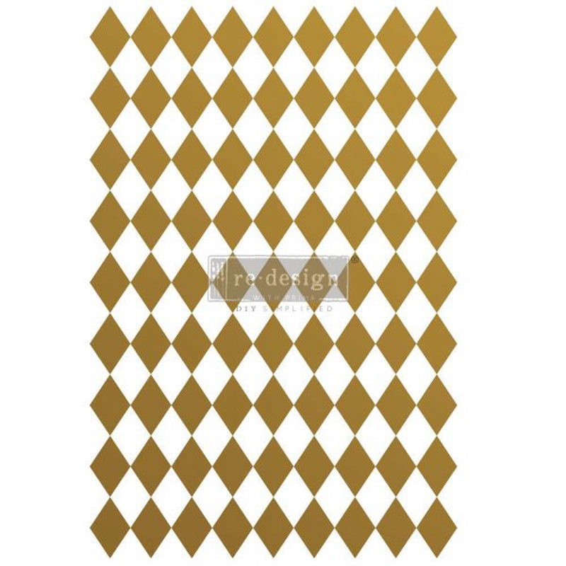 Redesign Decor Transfers "GOLD HARLEQUIN" 61x89 cm
