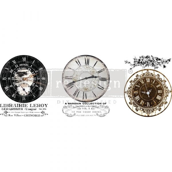 Redesign Decor Transfers “VINTAGE CLOCKS” 21,5x28 cm