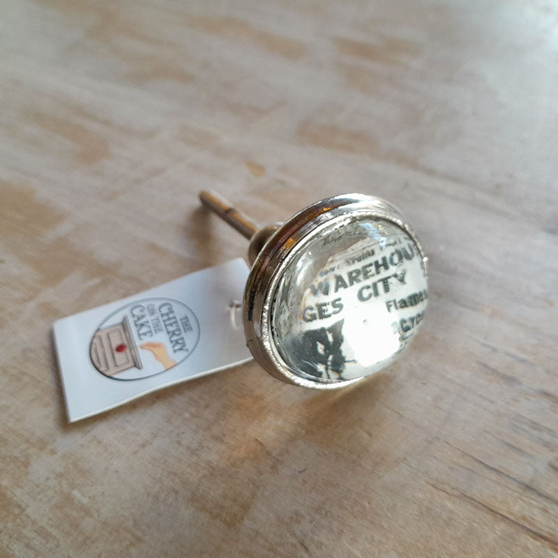 Pomello in ferro e vetro “News"