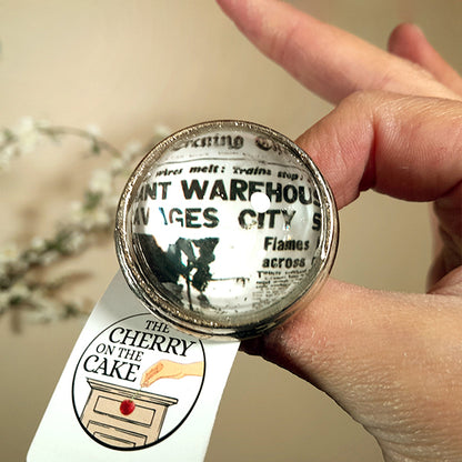 Pomello in ferro e vetro “News"