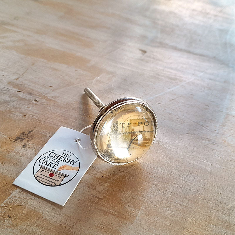 Pomello in ferro e vetro “Paris"