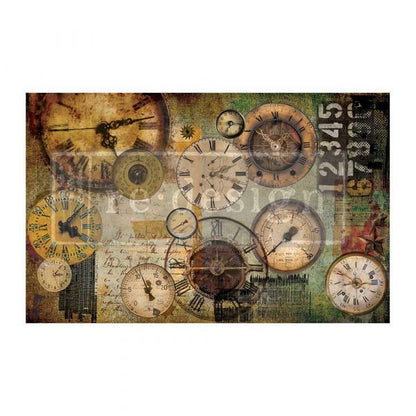 Carta da Découpage "LOST IN TIME" in Tessuto 48x76cm