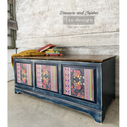 Carta da Découpage "CECE LOVELY STICHES" in Tessuto 48x76cm