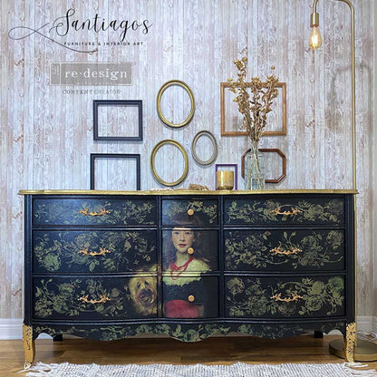 Carta da Découpage "A Girl and her Pup " in Carta di Riso 59x84 cm