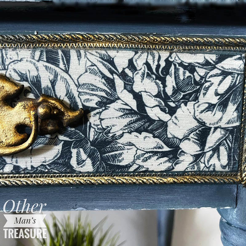 Carta da Découpage "BLUE WALLPAPER " in Tessuto Formato A1