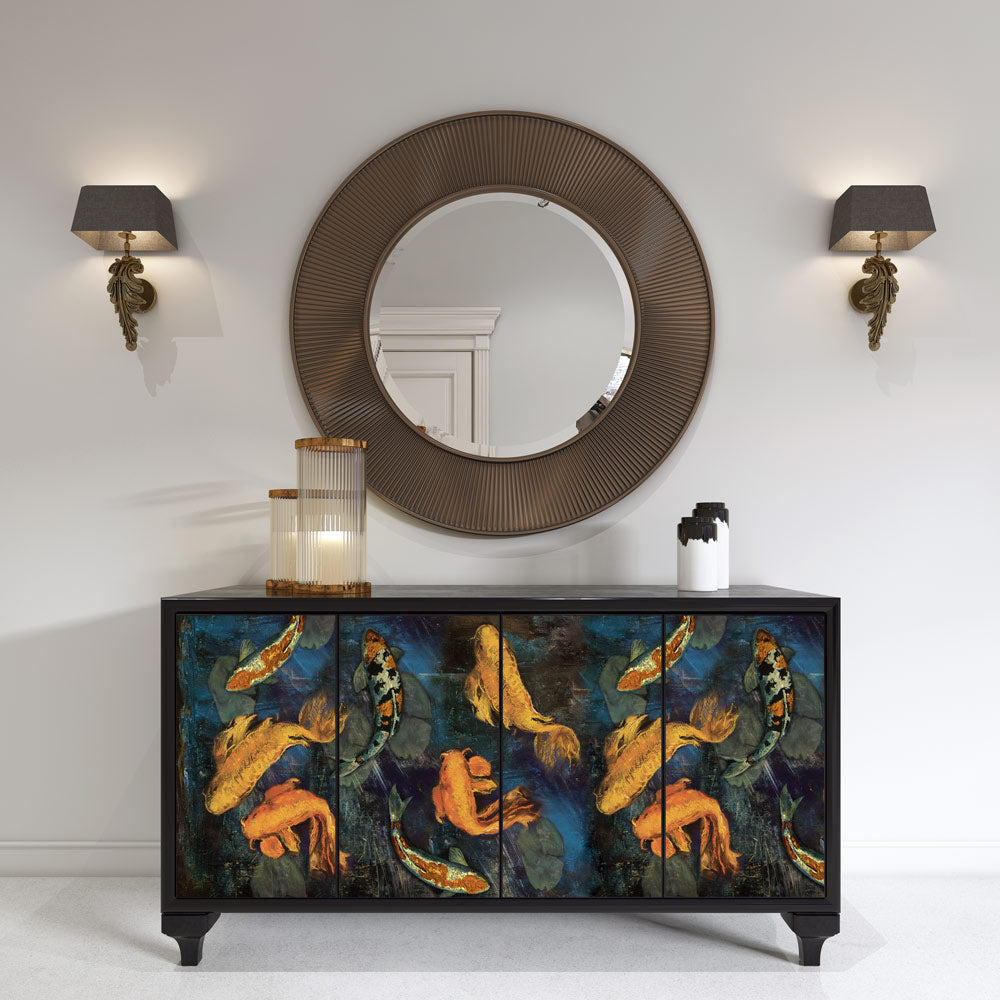 Carta da Découpage"KOI POND" in Tessuto Formato A1