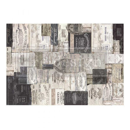 Carta da Découpage "ANTIQUE LABELS" 59,4 x 84 cm