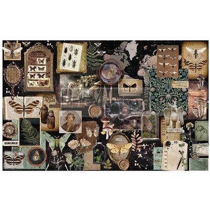 Carta da Découpage "HERBARIUM NOTES" in Tessuto 49.53 x 76.2 cm