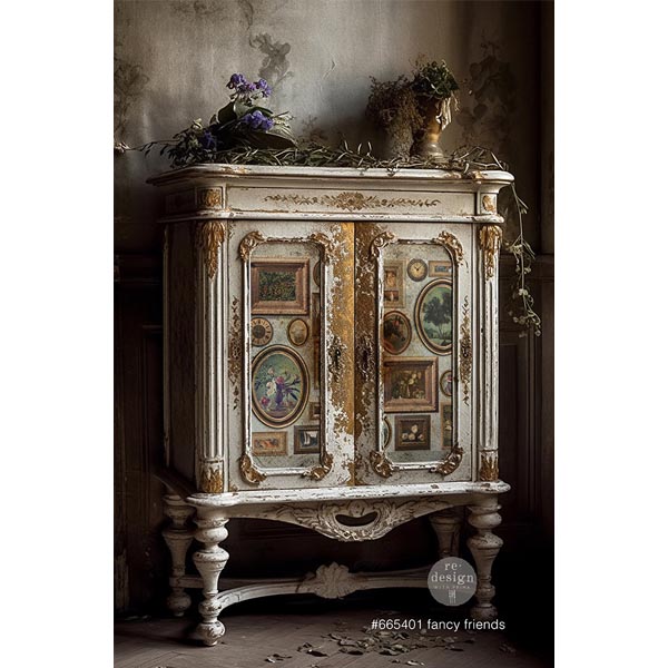 Carta da Découpage "FANCY FRIENDS" in Tessuto Formato A1