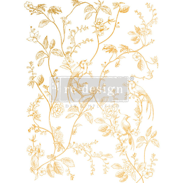 Redesign Decor Transfers Gold Foil Kacha “A BIRD SONG” 45×61 cm