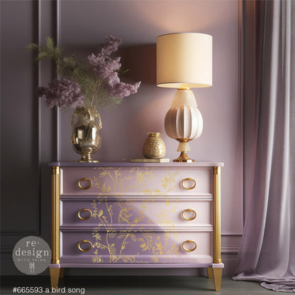 Redesign Decor Transfers Gold Foil Kacha “A BIRD SONG” 45×61 cm