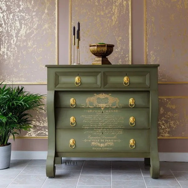 Redesign Decor Transfers Gold Foil Kacha “PERFUME NOTES” 45x61 cm