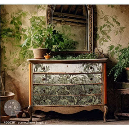 Carta da Découpage "SOMEWHERE TROPICAL" in Tessuto Formato A1