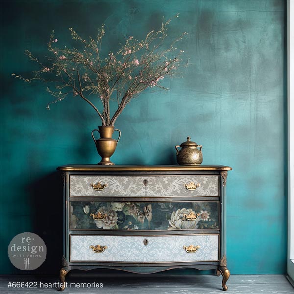 Carta da Découpage Paper Pack "HEARTFELT MEMORIES" in Tessuto 49.53 x 76.2 cm