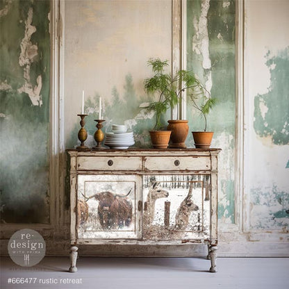 Carta da Découpage Paper Pack "RUSTIC RETREAT " in Tessuto 49.53 x 76.2 cm