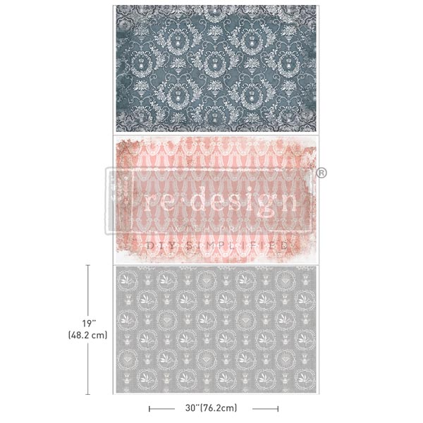 Carta da Découpage Paper Pack "DELICATE CHARM" in Tessuto 49.53 x 76.2 cm