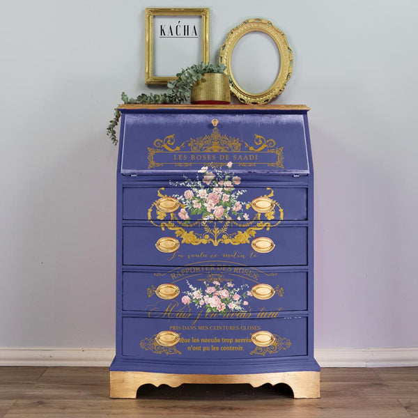 Redesign Decor Transfers Gold Foil Kacha “LES ROSES” 60x88 cm