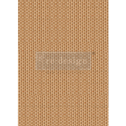 Carta da Découpage "Artisanal Basket Charm" in Carta di Riso 59x84 cm