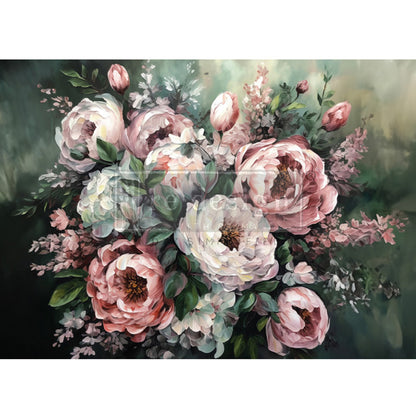 Carta da Découpage "Mossy Roses Delight" in Carta di Riso 59x84 cm