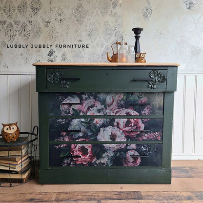 Carta da Découpage "Mossy Roses Delight" in Carta di Riso 59x84 cm