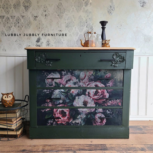 Carta da Découpage "Mossy Roses Delight" in Carta di Riso 59x84 cm