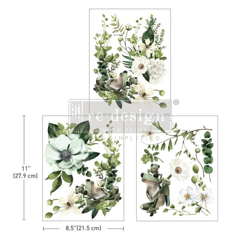 Redesign Decor Transfers Middy "FROGGY MEADOW GREENS" 21,5×28 cm
