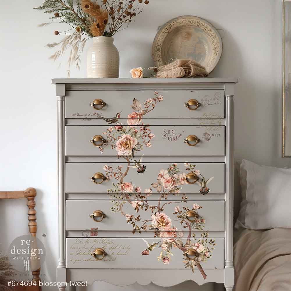 Redesign Decor Transfers –  "Blossom Tweet”  4 fogli 90x70 cm