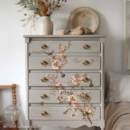 Redesign Decor Transfers –  "Blossom Tweet”  4 fogli 90x70 cm