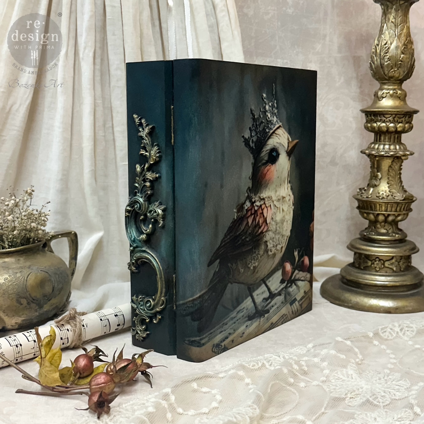 Carta da Découpage Fiber Pack -  Rustic Flight 3 fogli A3