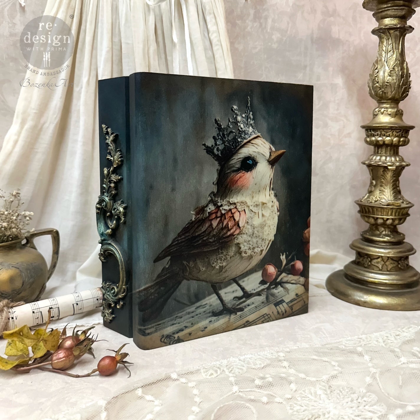 Carta da Découpage Fiber Pack -  Rustic Flight 3 fogli A3