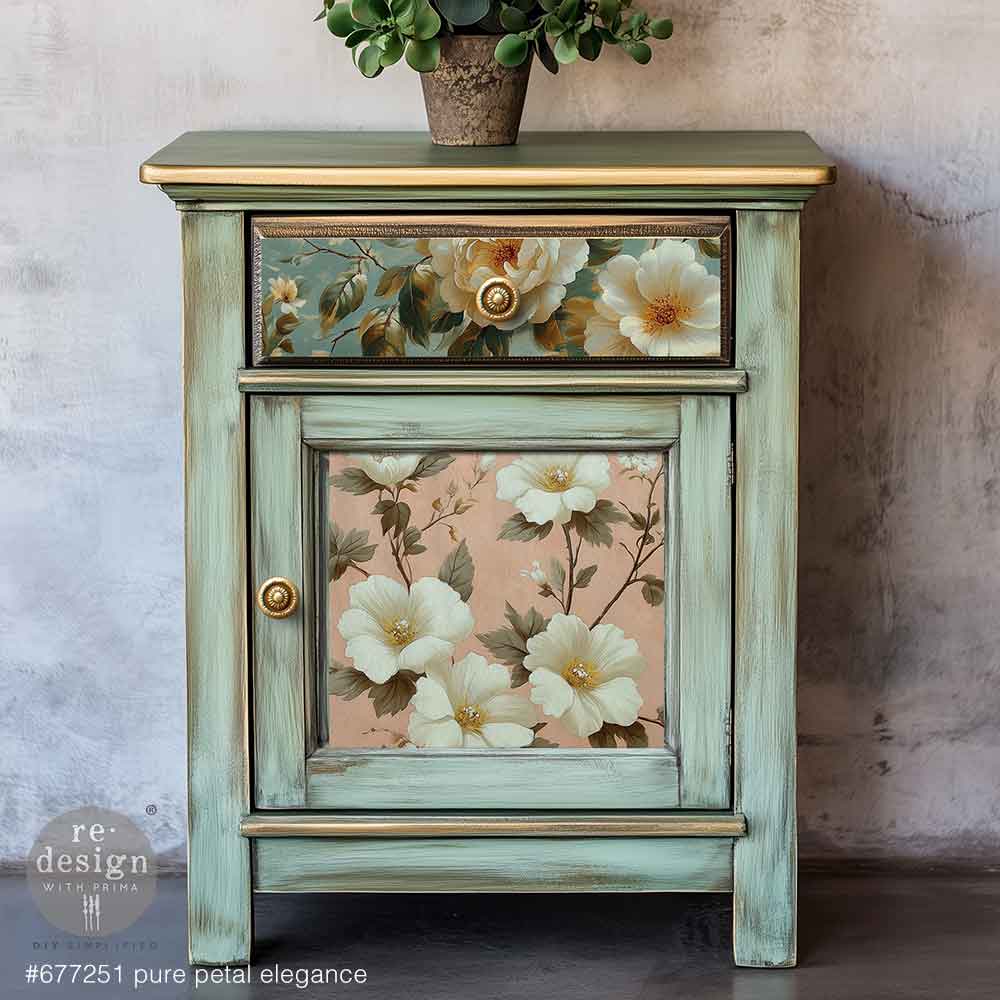 Carta da Découpage Fiber Pack - Pure Petal Elegance 3 fogli A3