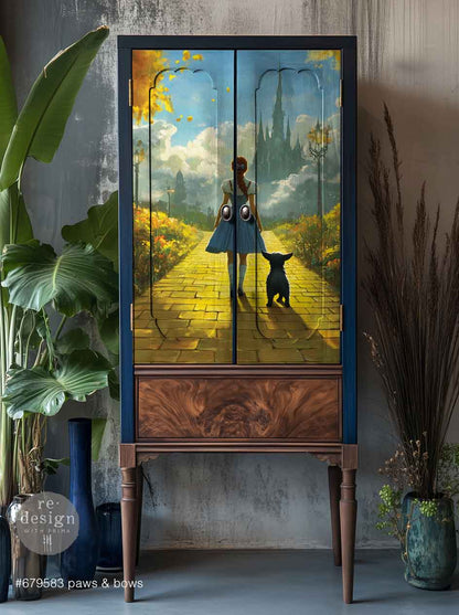 Carta da Decoupage Fiber “ Paws & Bows” 1 foglio A1