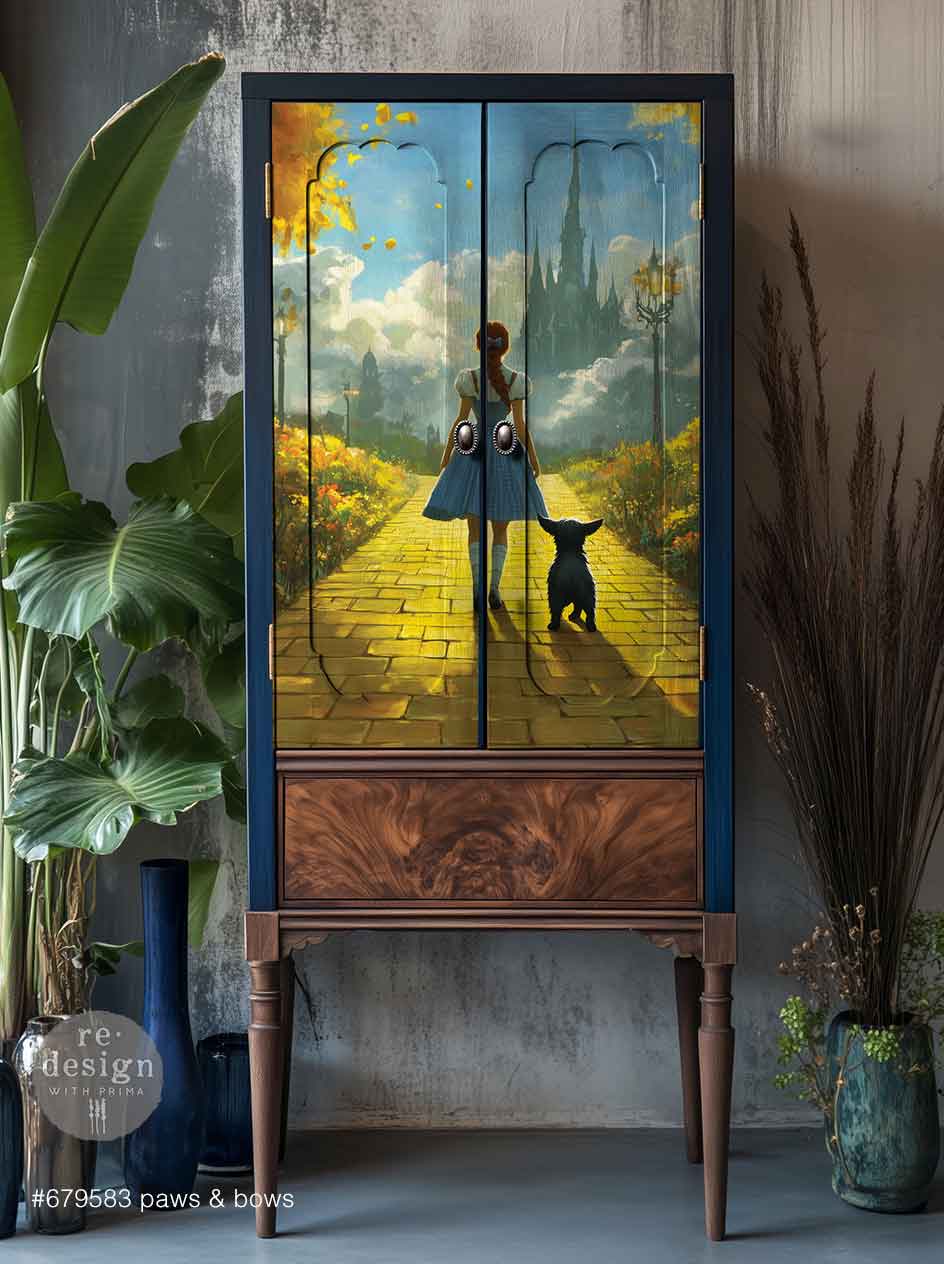 Carta da Decoupage Fiber “ Paws & Bows” 1 foglio A1