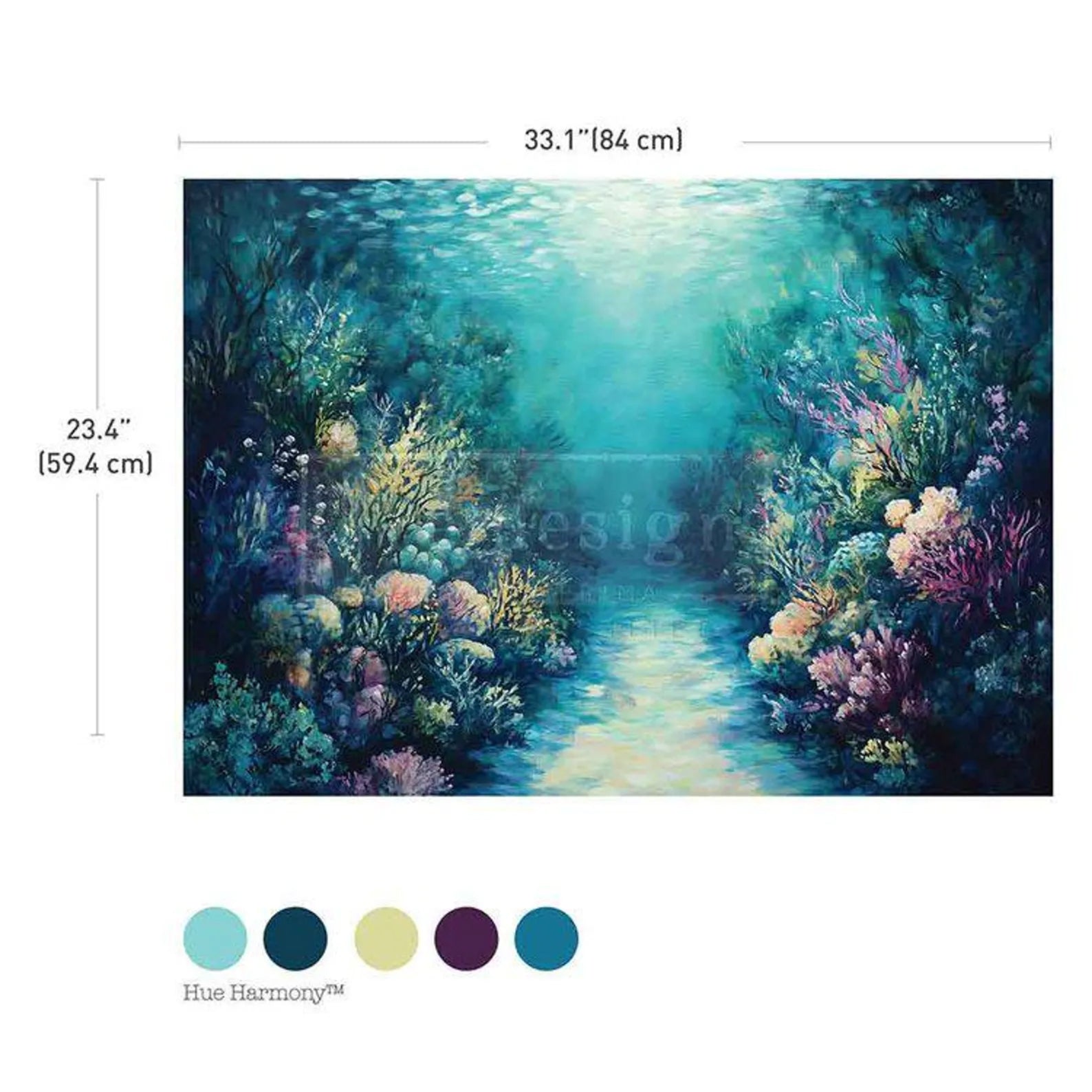 Carta da Decoupage Fiber “Coral dreams” 1 foglio A1