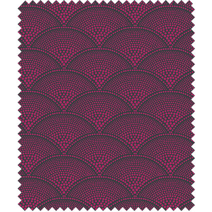 TESSUTO "Feather Fan Jacquard Magenta on Charcoal" - The Contemporary - Cole & Son