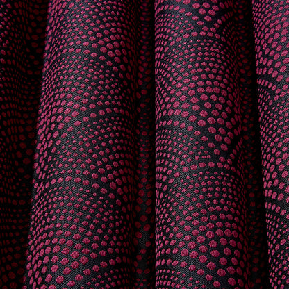 TESSUTO "Feather Fan Jacquard Magenta on Charcoal" - The Contemporary - Cole & Son