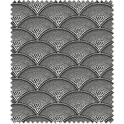 TESSUTO "Feather Fan Jacquard White on Black" - The Contemporary - Cole & Son