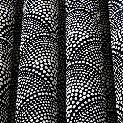 TESSUTO "Feather Fan Jacquard White on Black" - The Contemporary - Cole & Son