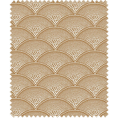 TESSUTO "Feather Fan Jacquard Cream on Ginger" - The Contemporary - Cole & Son